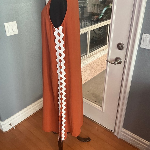 NWT Coastal Vacation Maxi Dress Coverup Resortwear Pool Beach XL Burnt Orange - Picture 11 of 12